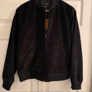 A.P.C Black Corduroy Bomber Jacket (New With Tag)